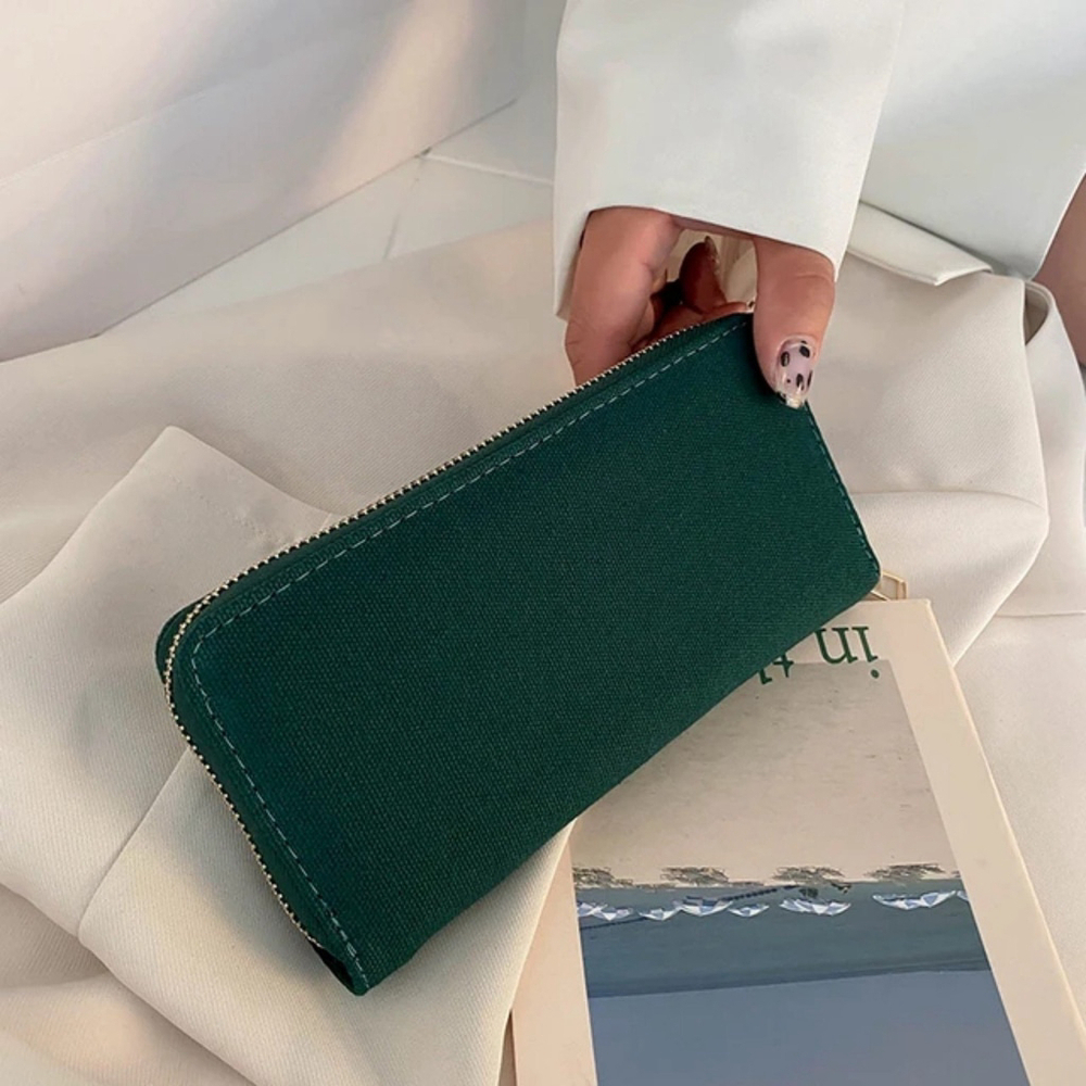 Playing Card Pattern Wallet In Green - Picture 7 of 8